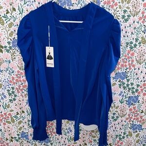 Elegant Blue Women's Blouse